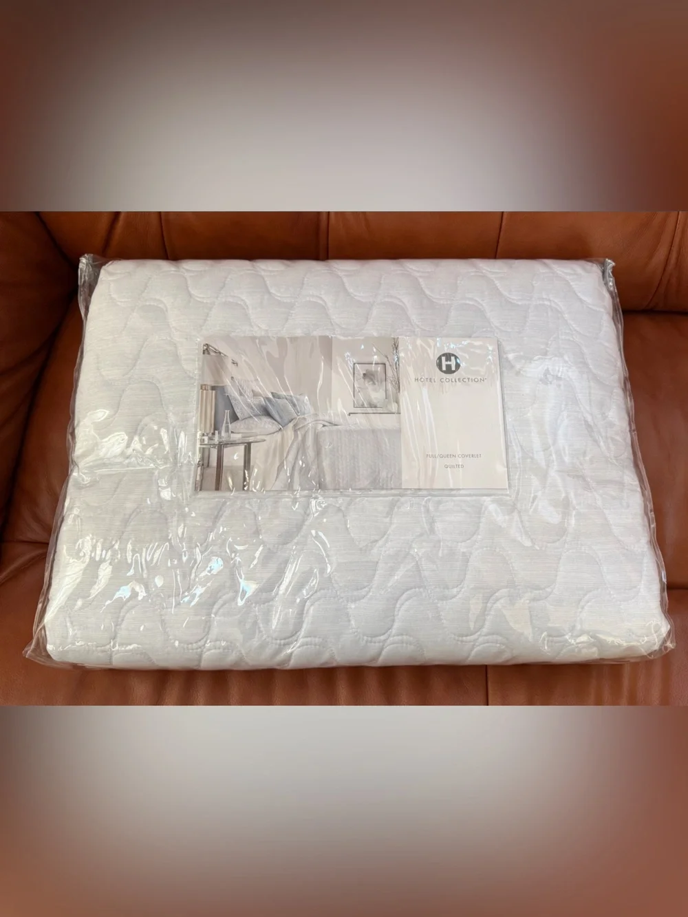 NWB Hotel Collection Lagoon Quilted Coverlet Full/Queen